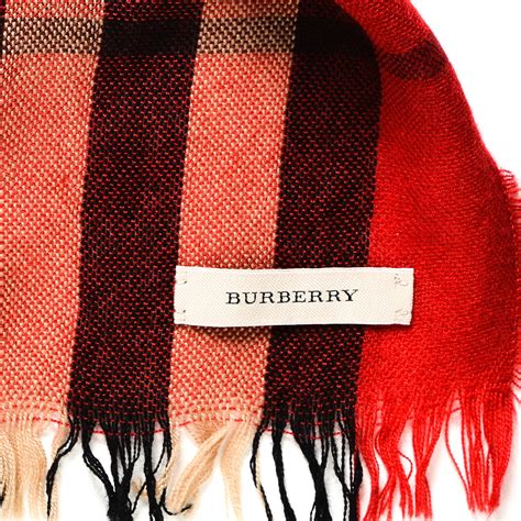 burberry merino wool scarf red|Wool Scarves For Women .